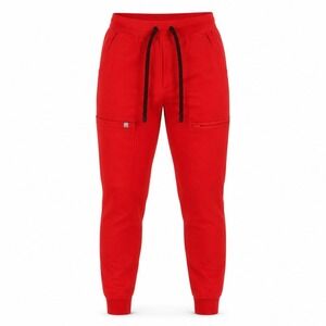 Fabletics Mid Rise On Call Scrub Joggers Womens XXS Red Medical Vet Dental Nurse